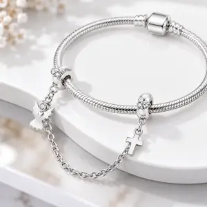 faith safety chain bracelet charm caelis