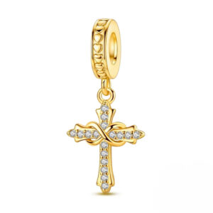 Gold Cross Charm Bracelet