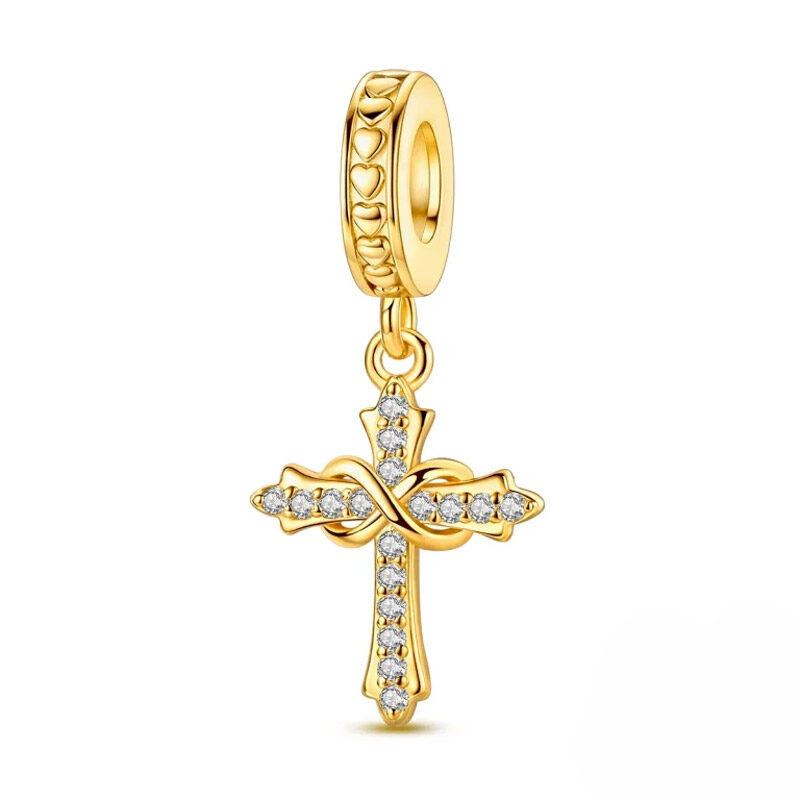 Gold Cross Charm Bracelet