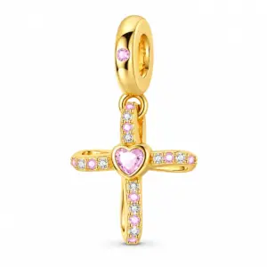 Women's Gold Cross Charm - Rosaria