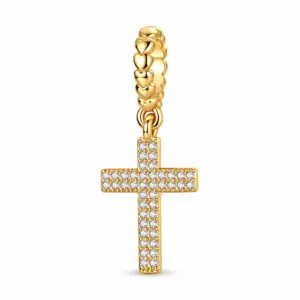 Gold Diamond Cross Charm – Gloria