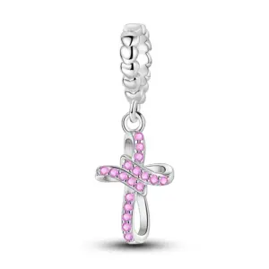 Pink Cross Charm – Rosea