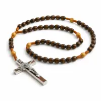 rosary bead necklace for men, white background